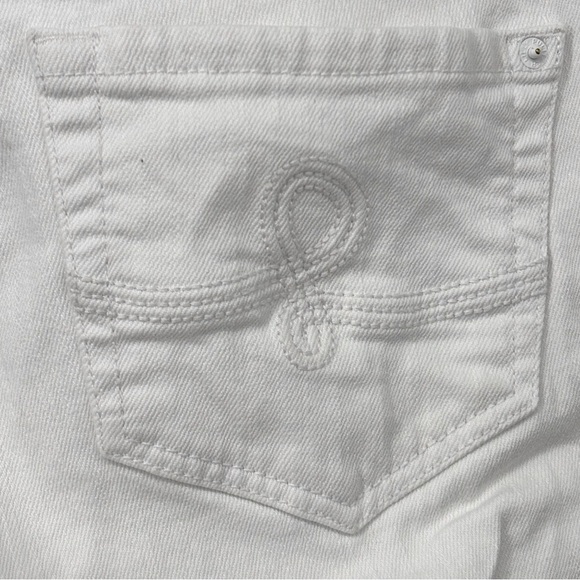 Lilly Pulitzer mid rise  straight Leg White Jeans size 10 stretch coastal resort - Picture 4 of 12